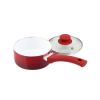Ceramic Nonstick 12 Piece Cookware Set, Red Ombre, Hand Wash Only