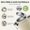 Electric Tea Kettle with Thermometer, KOIOS 1.7L 1500W BPA-Free Stainless Steel Fast Water Boiler with LED Indicator, Cordless Electric Tea Pot, 360¬∞