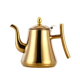 Pour Over Coffee Kettle Premium Stainless Steel Gooseneck Tea Kettle (Color: gold, size: 1.0L)